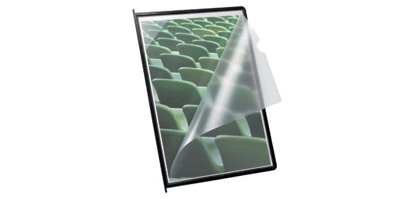 Pivoting Info Sleeve Djois Flex-O-Frame A4 Black