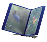Support de bureau Djois Flex-O-Frame Premium A4 10 pochettes bleu
