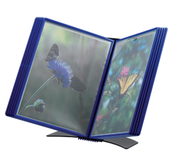 Support de bureau Djois Flex-O-Frame Premium A4 10 pochettes bleu