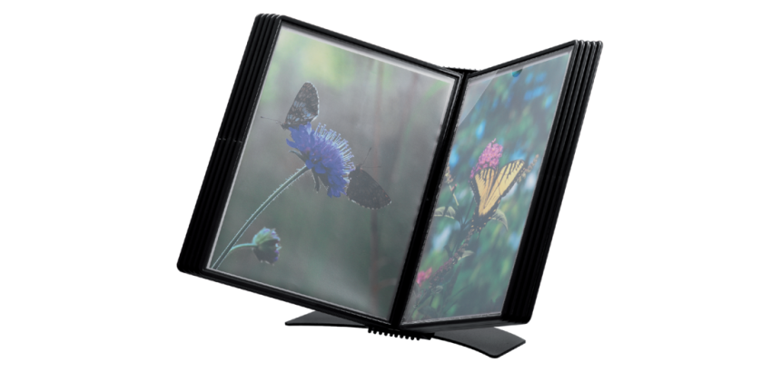 Support de bureau Djois Flex-O-Frame Premium A4 10 pochettes noir