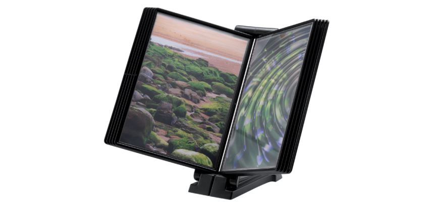 Infomanager Djois Flex-O-Frame basis met 10-tassen antraciet/zwart