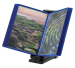 Support InfoManager Djois Flex-O-Frame basic 10 pochettes anthracite/bleu