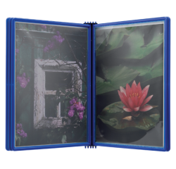 Wandelement Djois Flex-O-Frame A4 met 5 tassen blauw