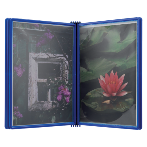 Wandelement Djois Flex-O-Frame A4 met 5 tassen blauw