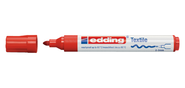 Marqueur Textile edding 4500 ogive 2-3mm rouge