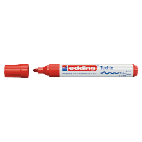 Marqueur Textile edding 4500 Pointe ogive 2-3mm rouge