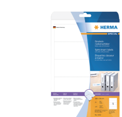 Etiquette dorsale HERMA 5032 Large 54x190mm à insérer blanc 25 feuilles