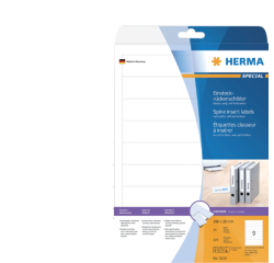 Etiquette dorsale HERMA 5122 Small 30x190mm à insérer blanc 25 feuilles