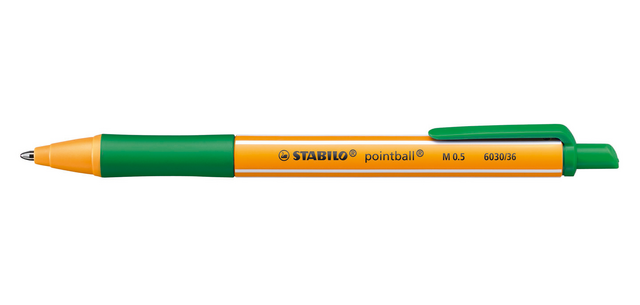 Balpen STABILO pointball 6030/36 medium groen