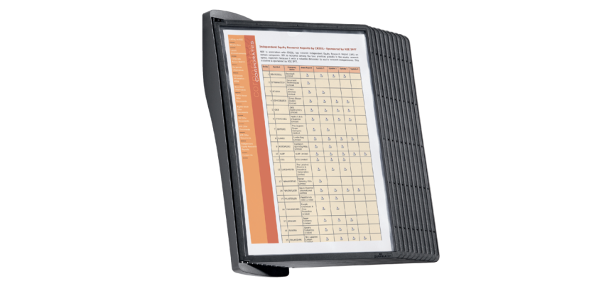 Support mural Durable 5854 Sherpa Style 10 pochettes noir