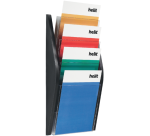 Porte-brochures mural Helit 4x A4 noir