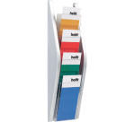 Porte-brochures mural Helit 4x1/3 A4 argenté