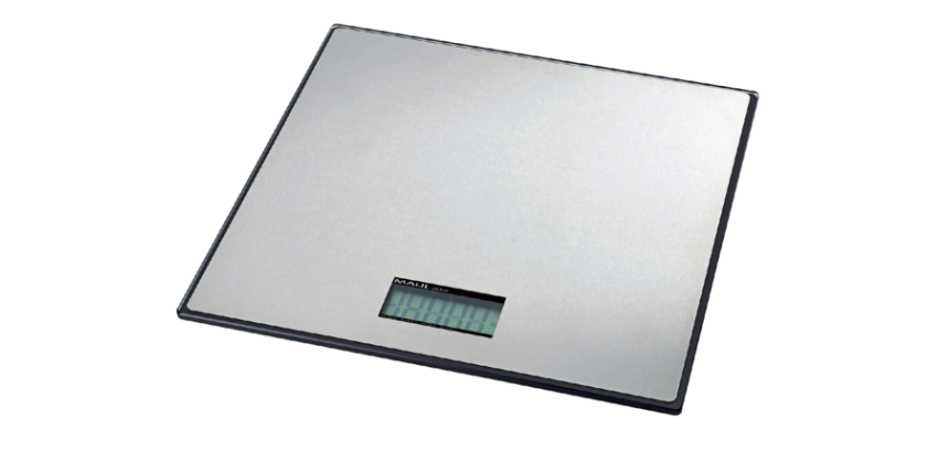 Pakketweger MAUL Global 50kg metalen plateau 32x32cm inclusief batterij zwart
