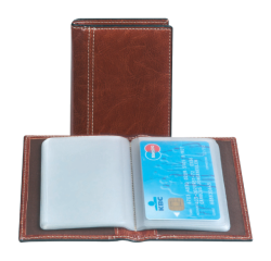 Etui pour cartes de crédit Palermo pour 40 cartes brun