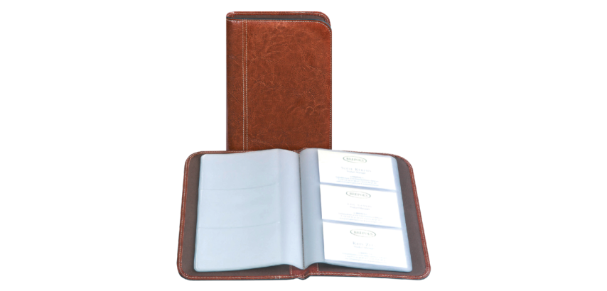 Palermo business card album for 144 cards brown