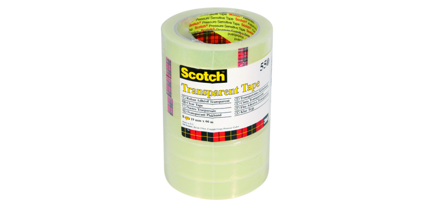 Scotch 550 Adhesive Tape 66mx19mm Transparent 8 Rolls