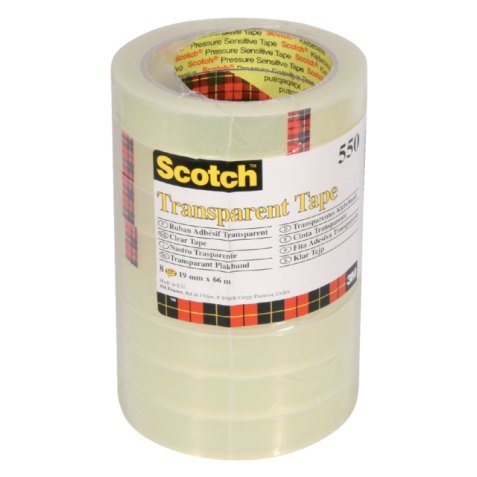 Plakband Scotch 550 19mmx66m transparant