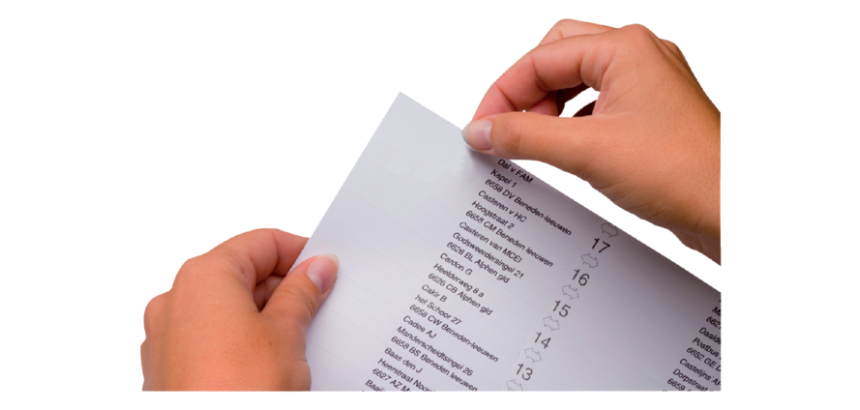 Indication labels for Jalema Jockey 100mm 50 sheets