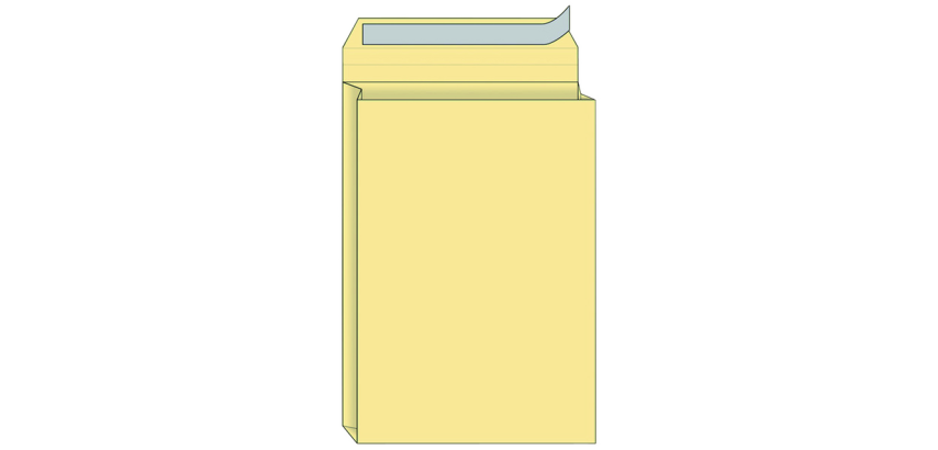 Gusset envelope 262x371x38mm AC cream 125pcs