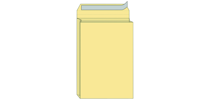 Faltenbalgumschlag 262x371x38mm AC Creme 125 Stück