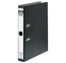 Classeur à levier suspendu Elba Rado 45mm carton noir marbré