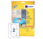 Avery CD Labels L6043-25 White 50 Pieces