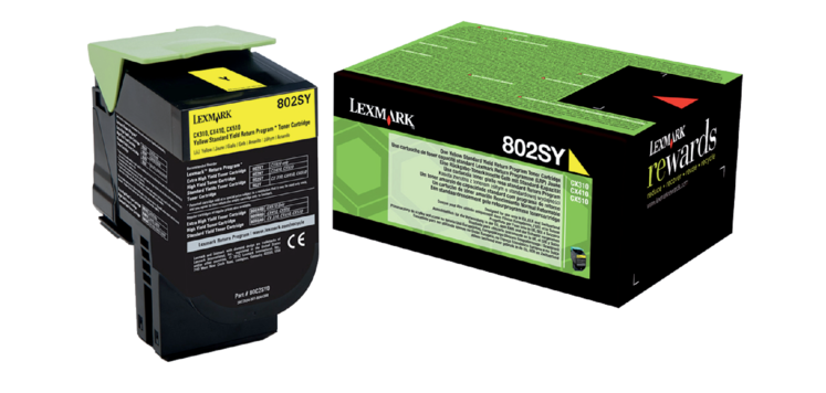 Tonercartridge Lexmark 80C2SY0 prebate geel