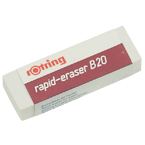 Gomme crayon rOtring Rapid B20 65x23x10mm blanche