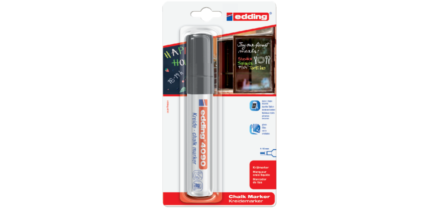 Krijtstift edding 4090 window schuin 4-15mmzwart bister à 1 stuk