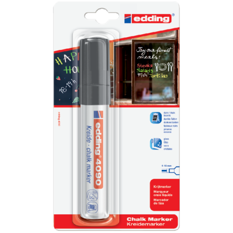 Krijtstift edding 4090 window schuin 4-15mmzwart bister à 1 stuk