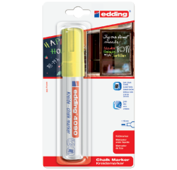 Marqueur Vitre edding 4090 biseau 4-15mm néon jaune blister 1 pièce