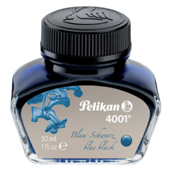 En_tinta estilografica pelikan 4001 negro/azul bote 30 ml