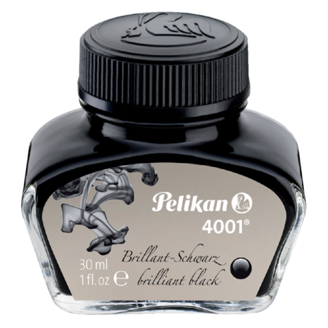 Encre pour stylo plume Pelikan 4001 30ml noir brillant