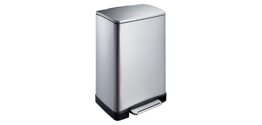 Poubelle à pédale EKO E-Cube 40 litres inox