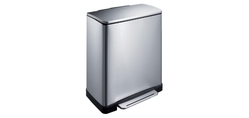 Poubelle à pédale EKO E-Cube 50 litres inox