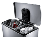 Pedaalemmer EKO E-Cube 18+28 liter rvs