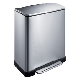 Poubelle à pédale EKO E-Cube inox 18+28 litres