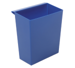 Behälter für quadratischen und konischen blauen Papierkorb