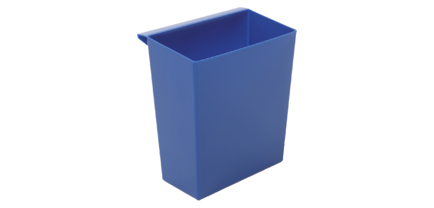 Tray for square and conical blue basket