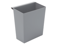 Gray bin for square and conical basket