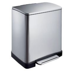 Poubelle à pédale EKO E-Cube 20 litres inox