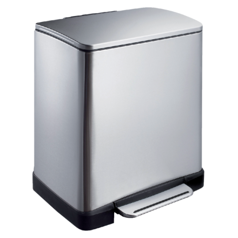 Poubelle à pédale EKO E-Cube inox 20 litres