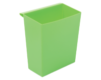 Green square and conical basket bin