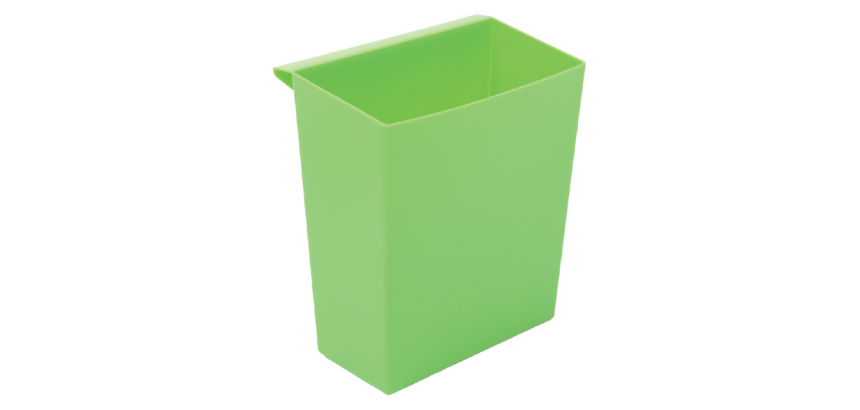 Inzetbak voor vierkante tapse papierbak groen