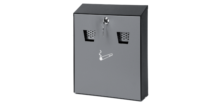 Cendrier mural noir/gris