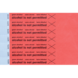 Polsbandje CombiCraft alcohol not permitted rood
