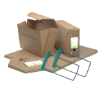 Boîte archives JalemaClipex Folio 370x265x115mm brun