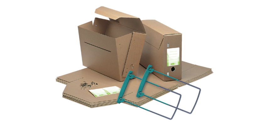 Boîte archives JalemaClipex Folio 370x265x115mm brun