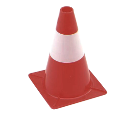 DE_PEREL CONE ROUGE/BLANC 30CM