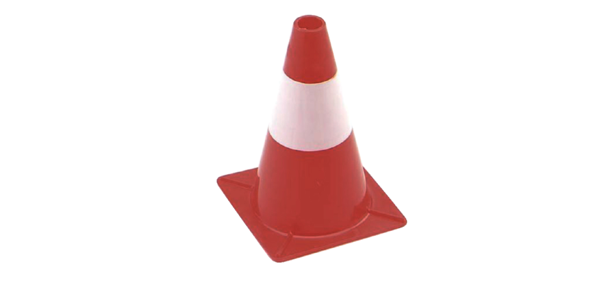 30cm red-white safety cone